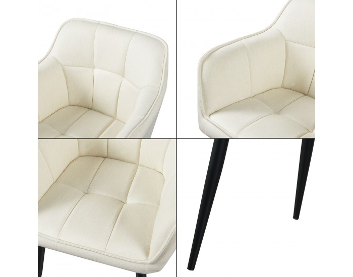 Комплект трапезарни столове 4 Birmingham Beige []