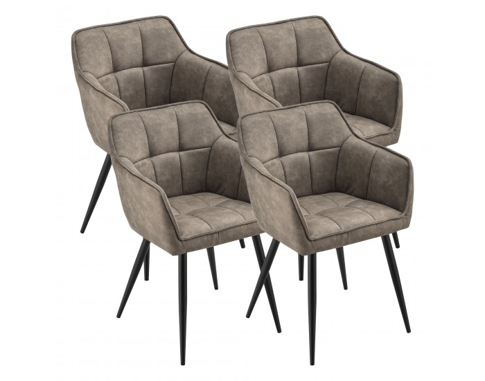 Комплект трапезарни столове 4 Birmingham Taupe []