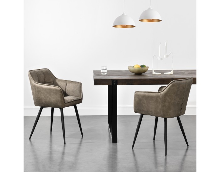 Комплект трапезарни столове 4 Birmingham Taupe []