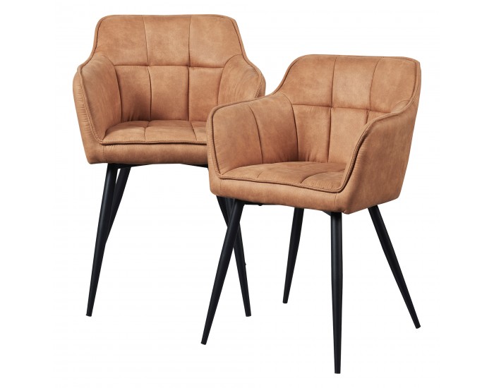 Комплект трапезарни столове 2 Birmingham Brown []