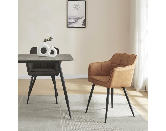 Комплект трапезарни столове 2 Birmingham Brown []