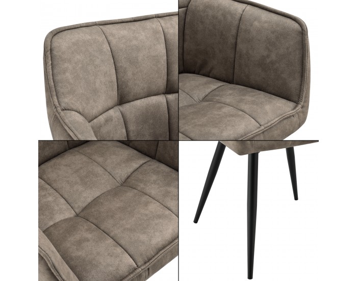 Комплект трапезарни столове от 2 Birmingham Taupe []