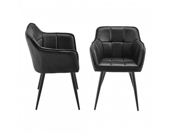 Комплект трапезарни столове 2 Birmingham Black []