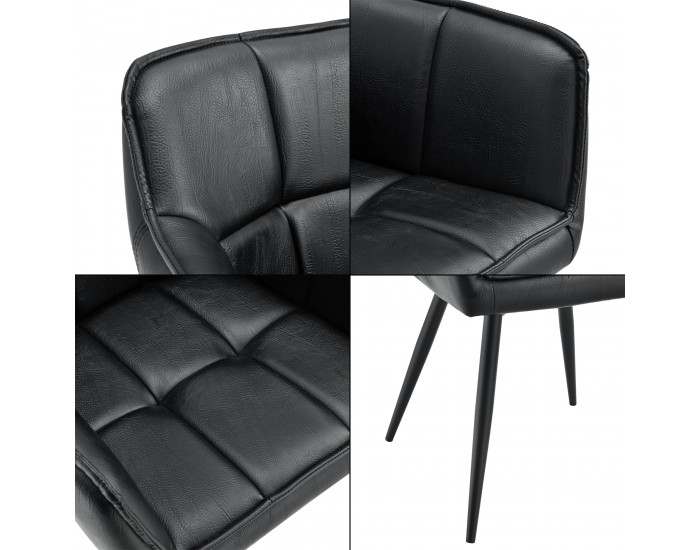 Комплект трапезарни столове 2 Birmingham Black []