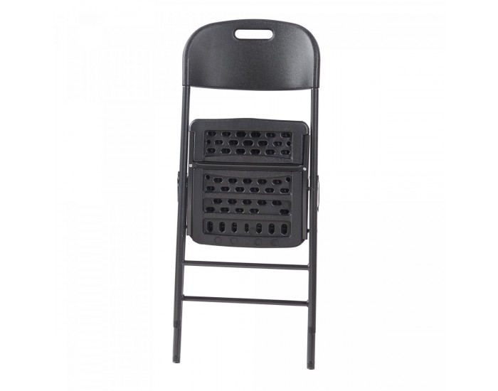 Комплект сгъваеми столове Ljusnarsberg от 4 пластмасови черни []