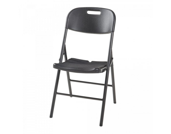 Комплект сгъваеми столове Ljusnarsberg от 4 пластмасови черни []