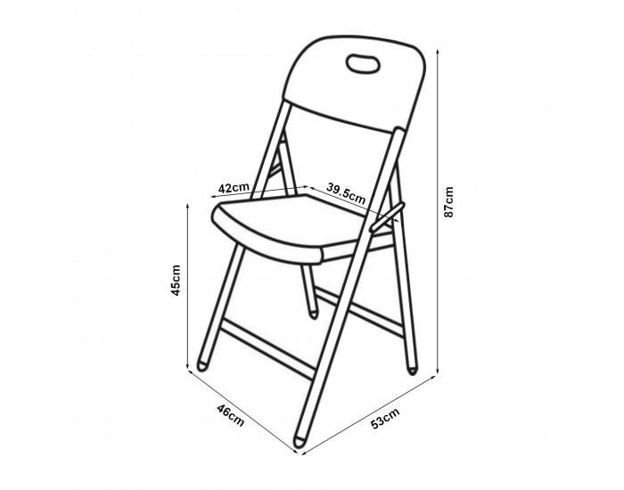 Комплект сгъваеми столове Ljusnarsberg от 2 пластмасови черни []