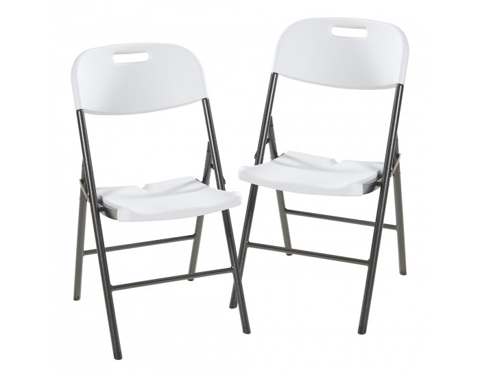 Сгъваем стол Ljusnarsberg комплект 2 пластмасови бели []