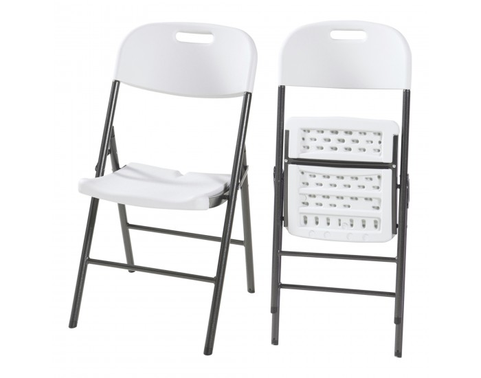 Сгъваем стол Ljusnarsberg комплект 2 пластмасови бели []