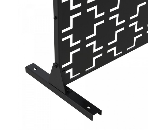 Преградна стена Basciano поцинкована стомана 180x90 см Черен []