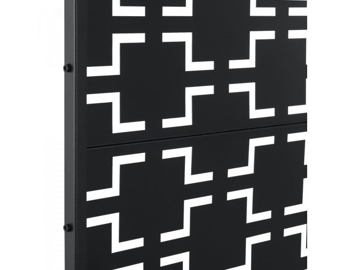Преградна стена Basciano поцинкована стомана 180x90 см Черен []