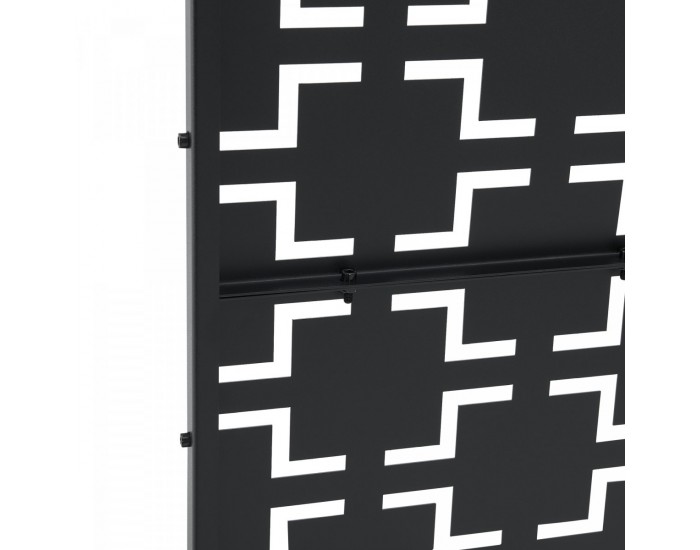 Преградна стена Basciano поцинкована стомана 180x90 см Черен []