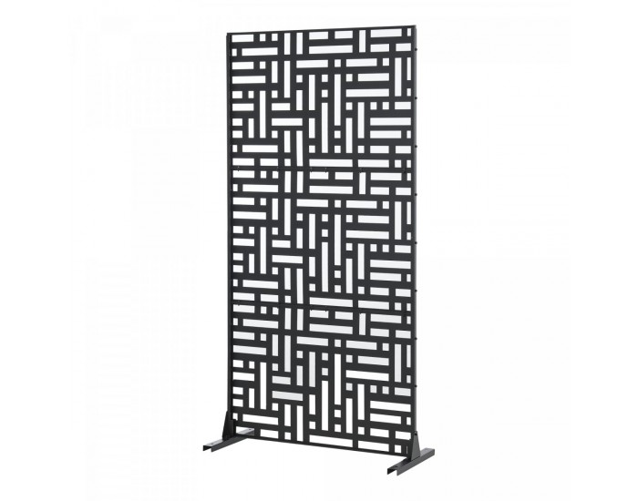 Преградна стена Bernalda 180x90 см стомана черна []