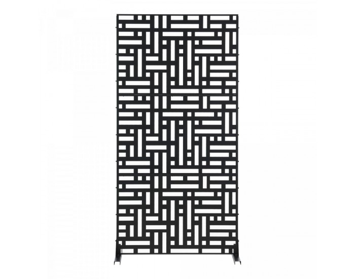 Преградна стена Bernalda 180x90 см стомана черна []