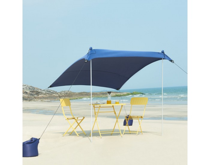 Плажна палатка Bernheze 200x200x170см синя []