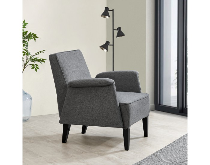 Тапицирано кресло Diespeck тъмно сиво []