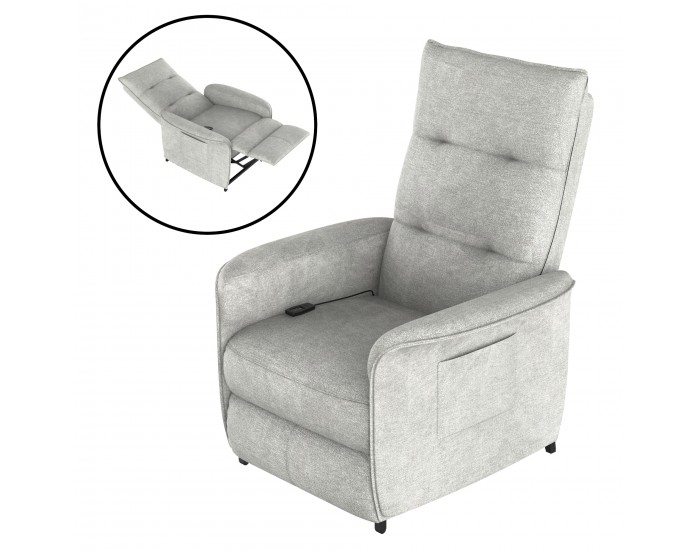 Електрическо кресло Savukoski 102x58x81см светло сиво []