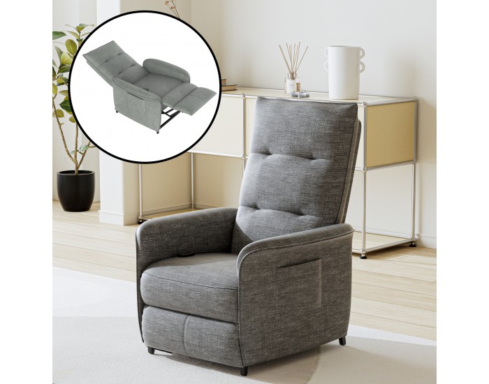 Електрическо кресло Savukoski 102x58x81см тъмно сиво []