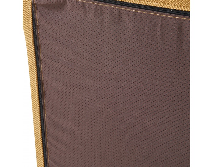 Стол за под Koskyvn 75x90x100 см текстил жълт []