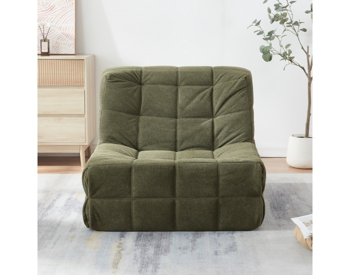 Стол за под Koskyvn 75x90x100 см текстил зелен []