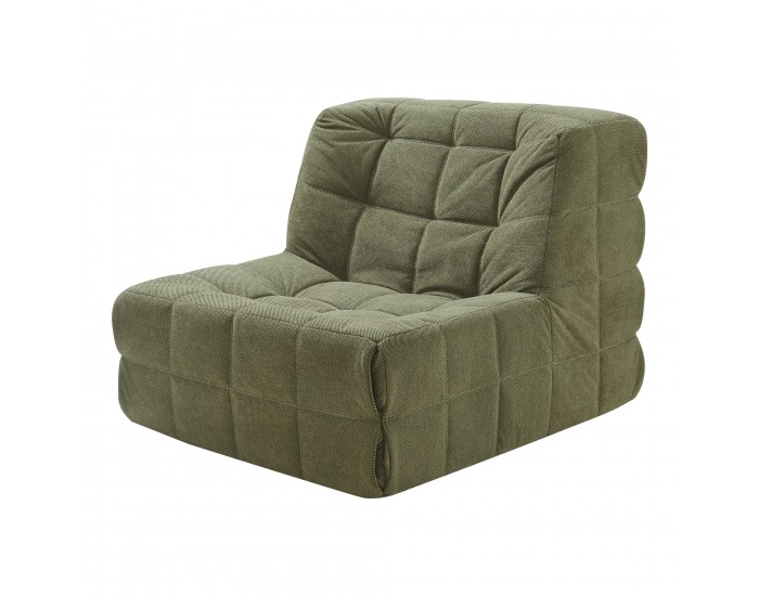 Стол за под Koskyvn 75x90x100 см текстил зелен []