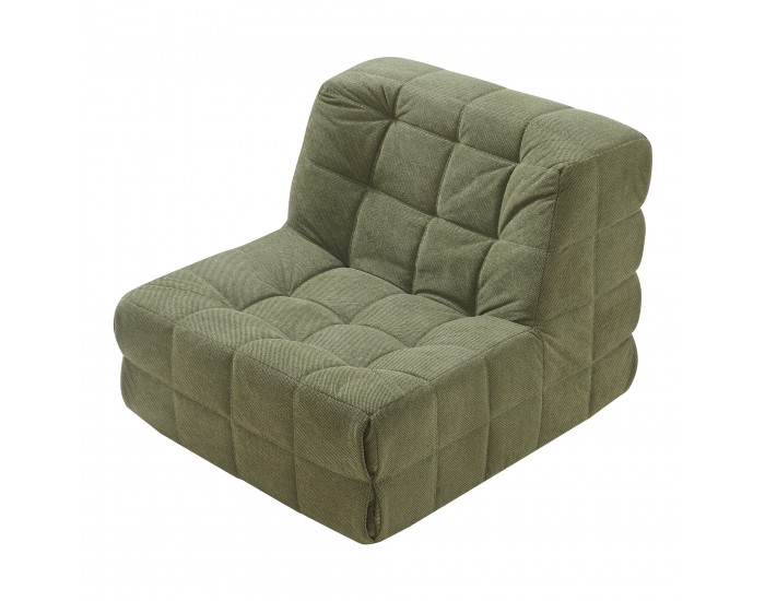 Стол за под Koskyvn 75x90x100 см текстил зелен []