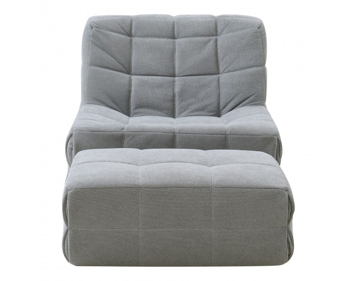 Подов стол с табуретка Koskyvn текстил сив []