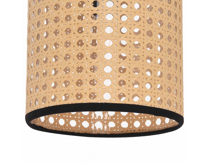 Стенна лампа Southend с вид на ратан []