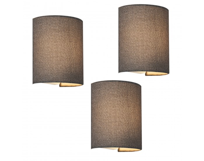 Брюкселски стенни лампи Комплект от 3 сиви []