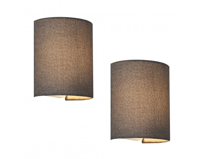 Брюкселски стенни лампи Комплект от 2 сиви []