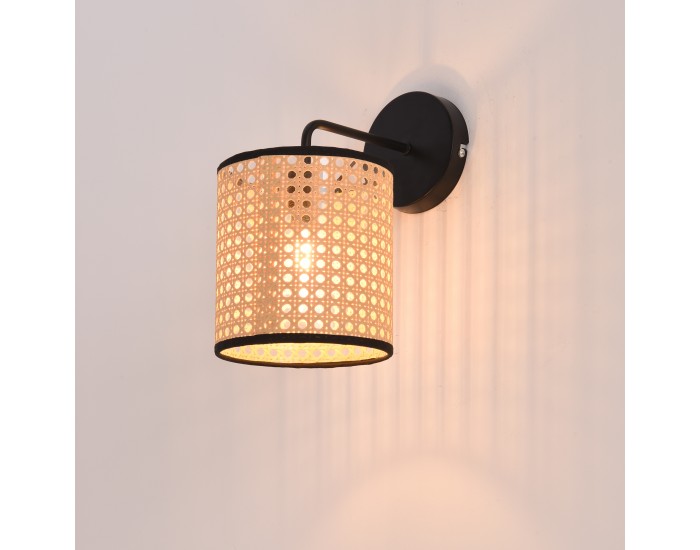 Комплект стенни лампи Southend от 2 броя, вид на ратан []