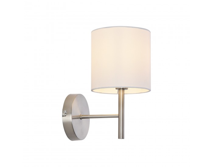 Комплект стенни лампи от 2 Winsford сребро / бяло []