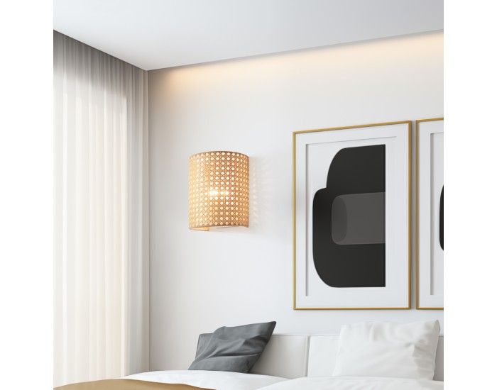 Комплект стенни лампи Ascot от 2 броя, визия на ратан []