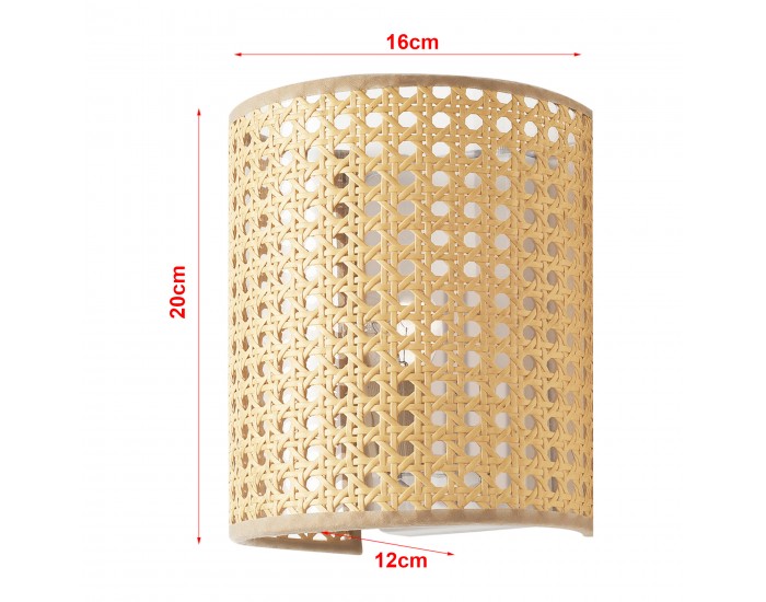 Комплект стенни лампи Ascot от 2 броя, визия на ратан []