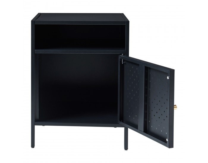 Нощно шкафче Janakkala 55x40x40 см стоманено черно []