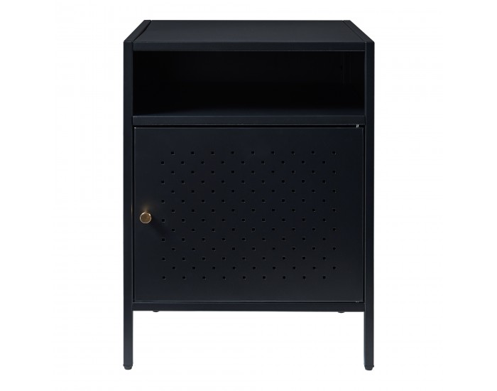 Нощно шкафче Janakkala 55x40x40 см стоманено черно []