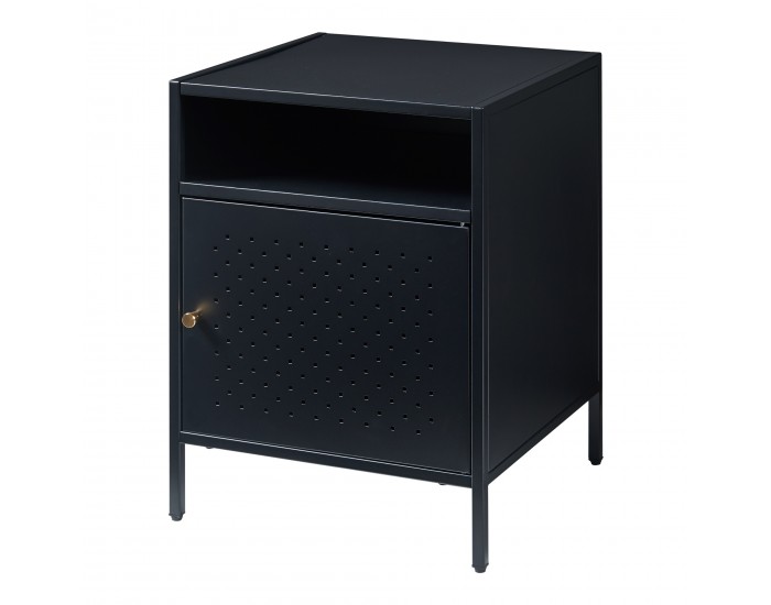 Нощно шкафче Janakkala 55x40x40 см стоманено черно []