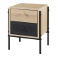 Нощно шкафче Tysnes 39x35x47 см вид дъб/черно []