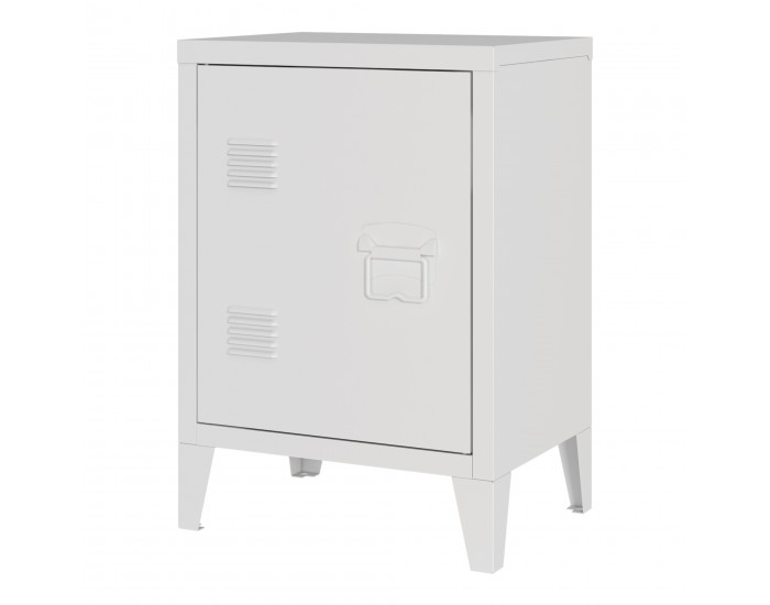Нощно шкафче Inari дръжка дясна стомана бяла []
