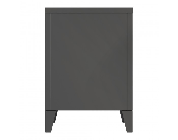 Нощно шкафче Инари комплект 2 бр., дръжка за врата дясна и лява, черно []