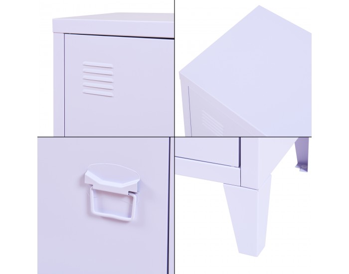 Нощно шкафче Inari дръжка дясна стомана лилаво []