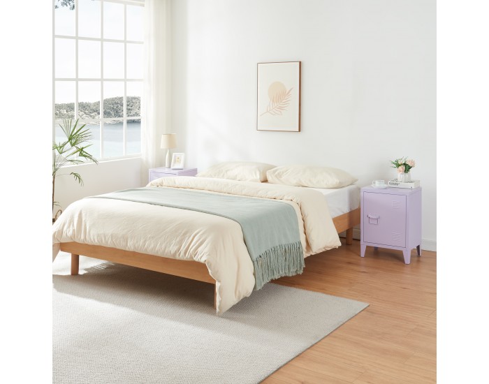 Нощно шкафче Инари комплект 2 дръжки дясна и лява лилаво []