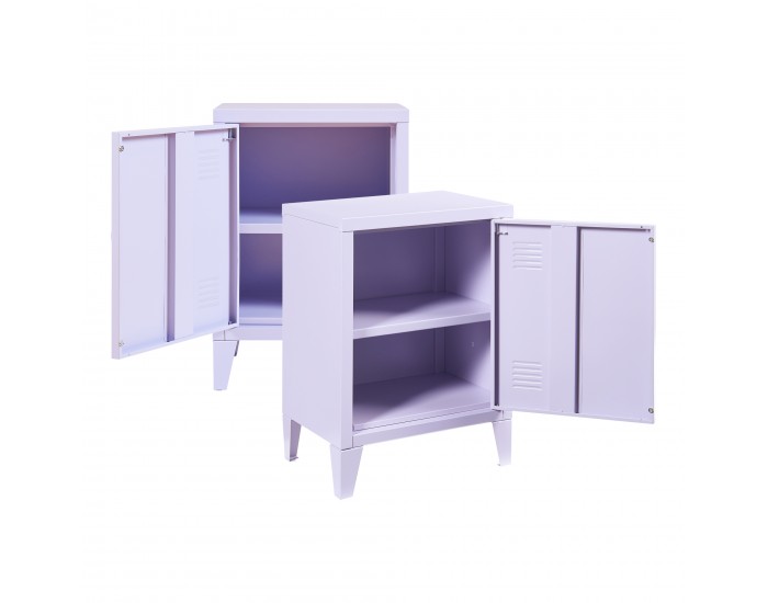 Нощно шкафче Инари комплект 2 дръжки дясна и лява лилаво []