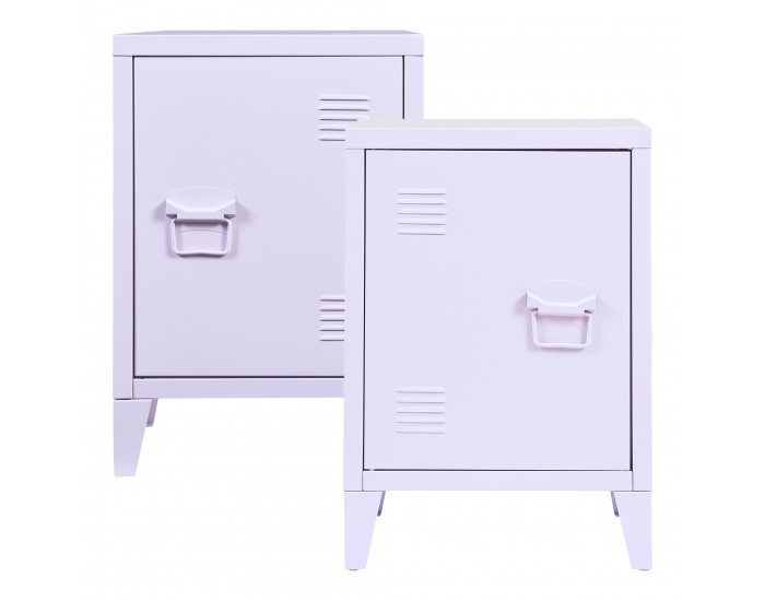 Нощно шкафче Инари комплект 2 дръжки дясна и лява лилаво []