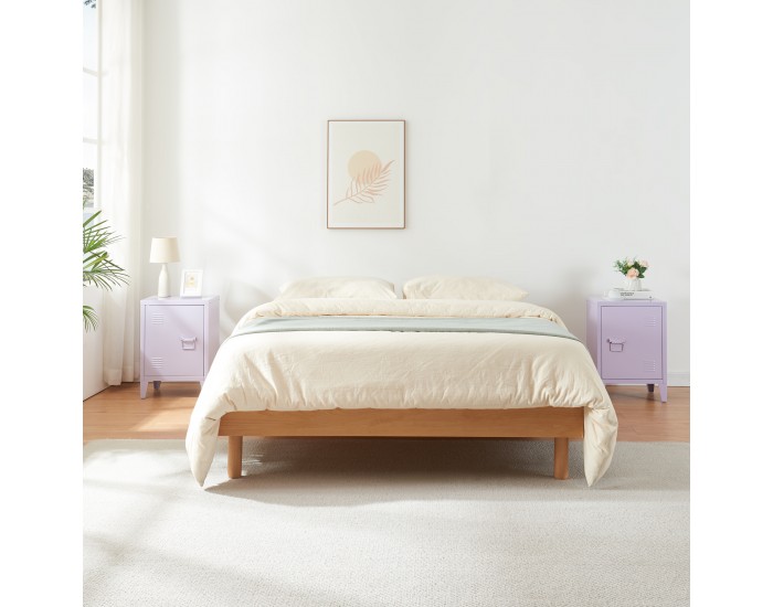 Нощно шкафче Инари комплект 2 дръжки дясна и лява лилаво []