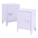 Нощно шкафче Инари комплект 2 дръжки дясна и лява лилаво []