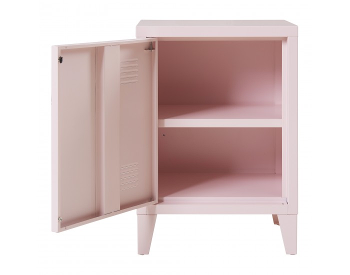 Нощно шкафче Inari дръжка дясна стомана розово []
