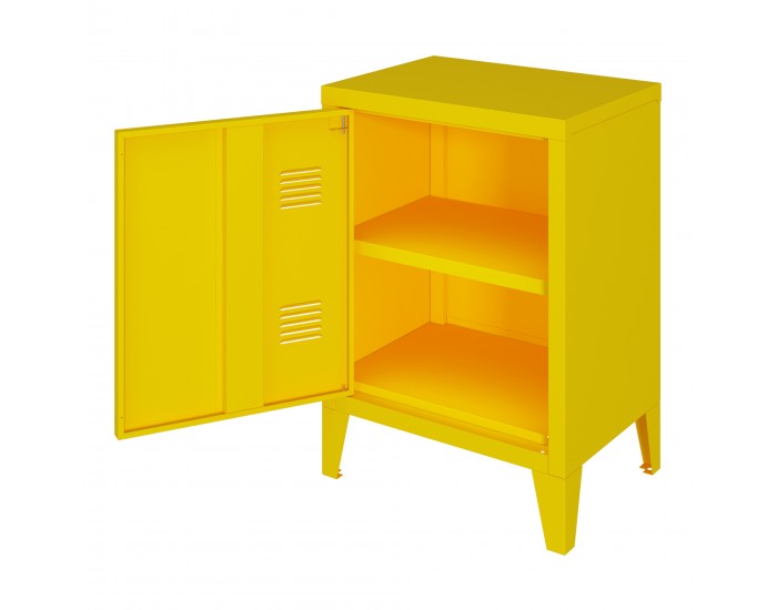 Нощно шкафче Inari дръжка дясна стоманена жълта []