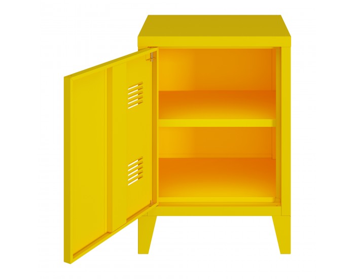 Нощно шкафче Inari дръжка дясна стоманена жълта []