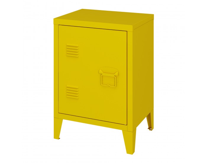 Нощно шкафче Inari дръжка дясна стоманена жълта []